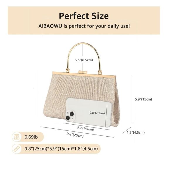 ✨ Champagne Evening Bag - Picture 5 of 6